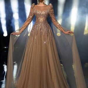 Elegant Sequin Embellished Evening Gown